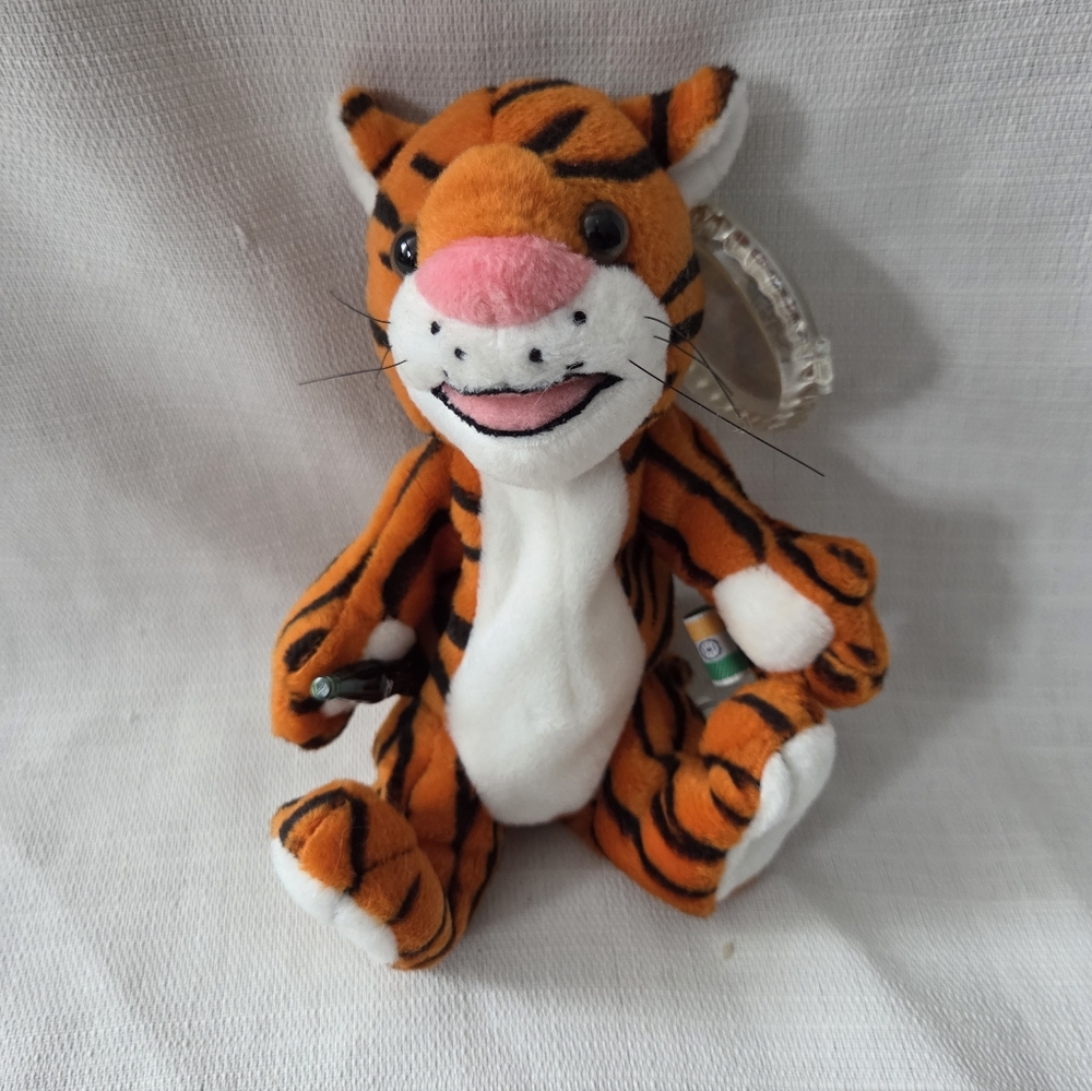 Coca Cola  BENGAL Tiger Curry of India Stuffed Plush Bean Bag 1998  7"
